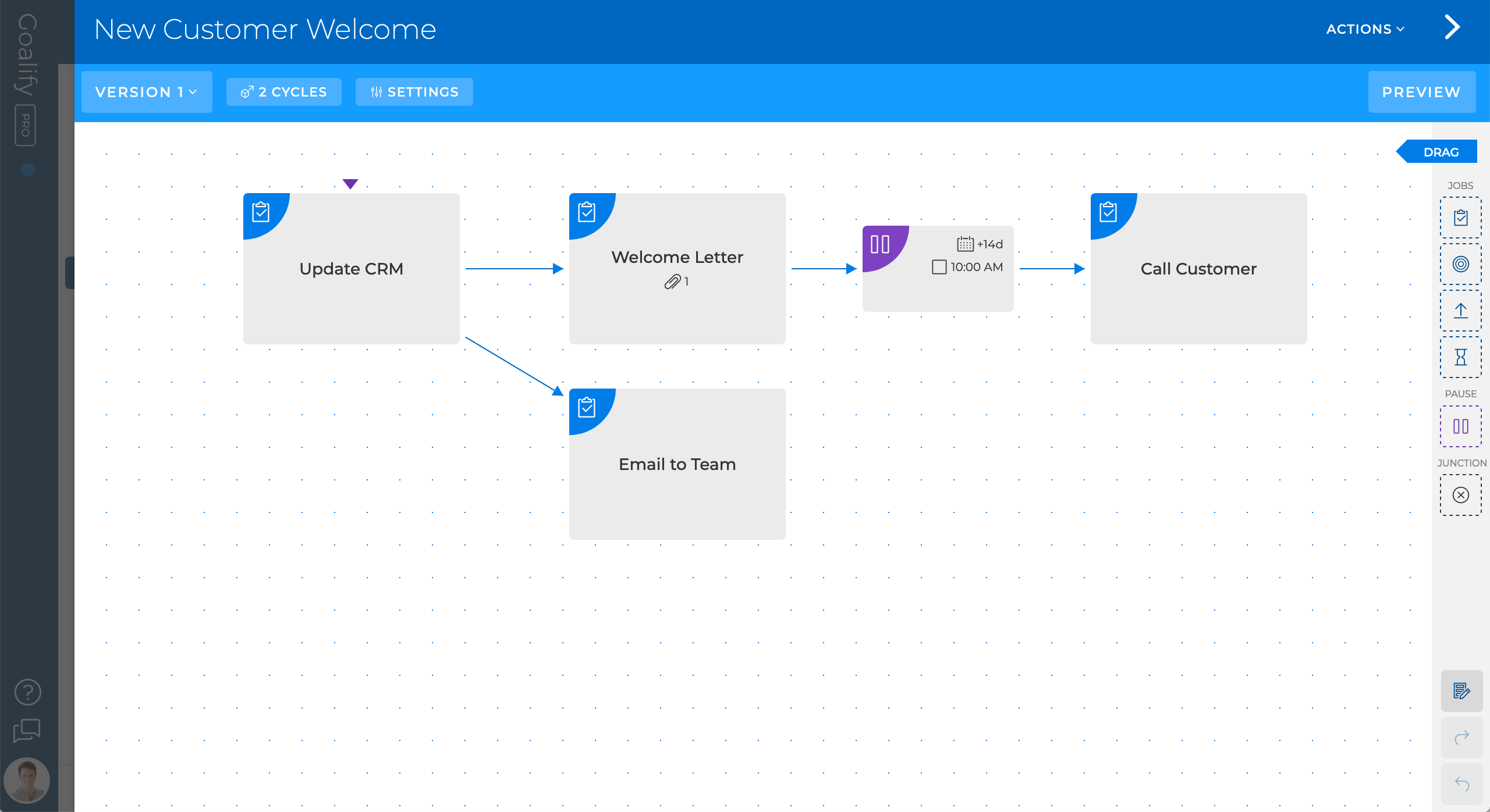 Create workflows, mini courses and more with Goalify Professional