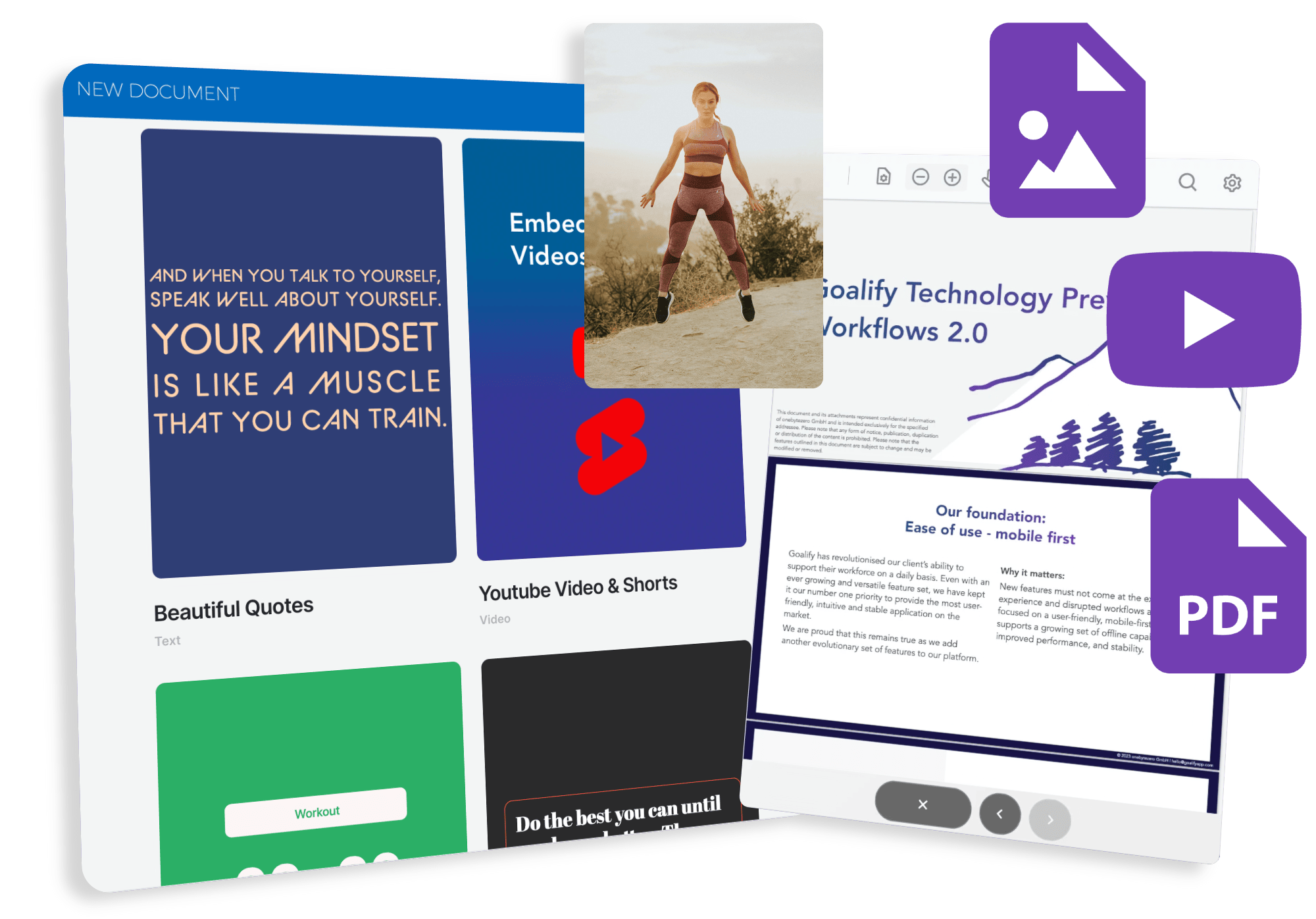 Quickly attach instructions and other content to each behavior and objective.