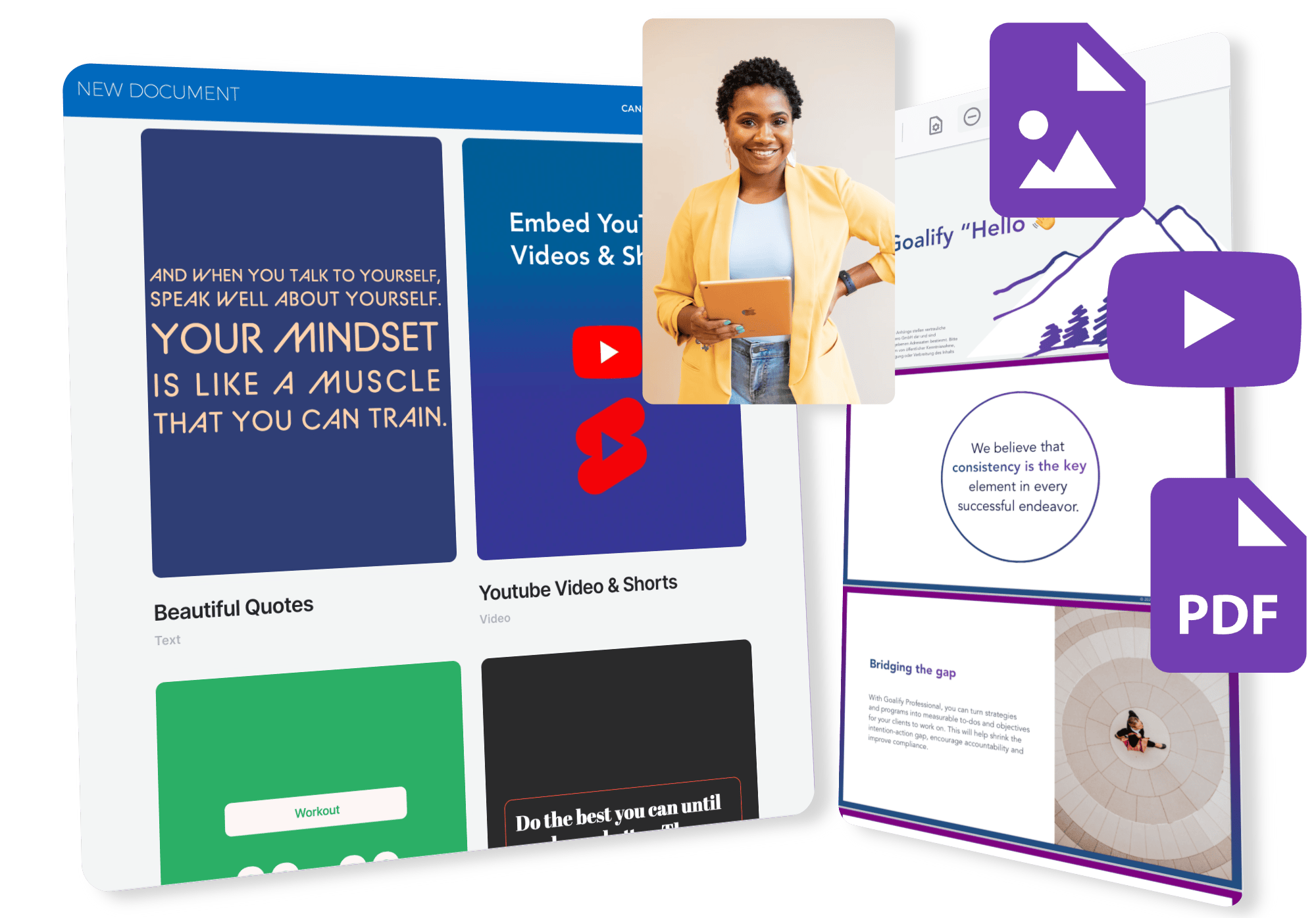 Quickly attach instructions and other content to each behavior and objective.