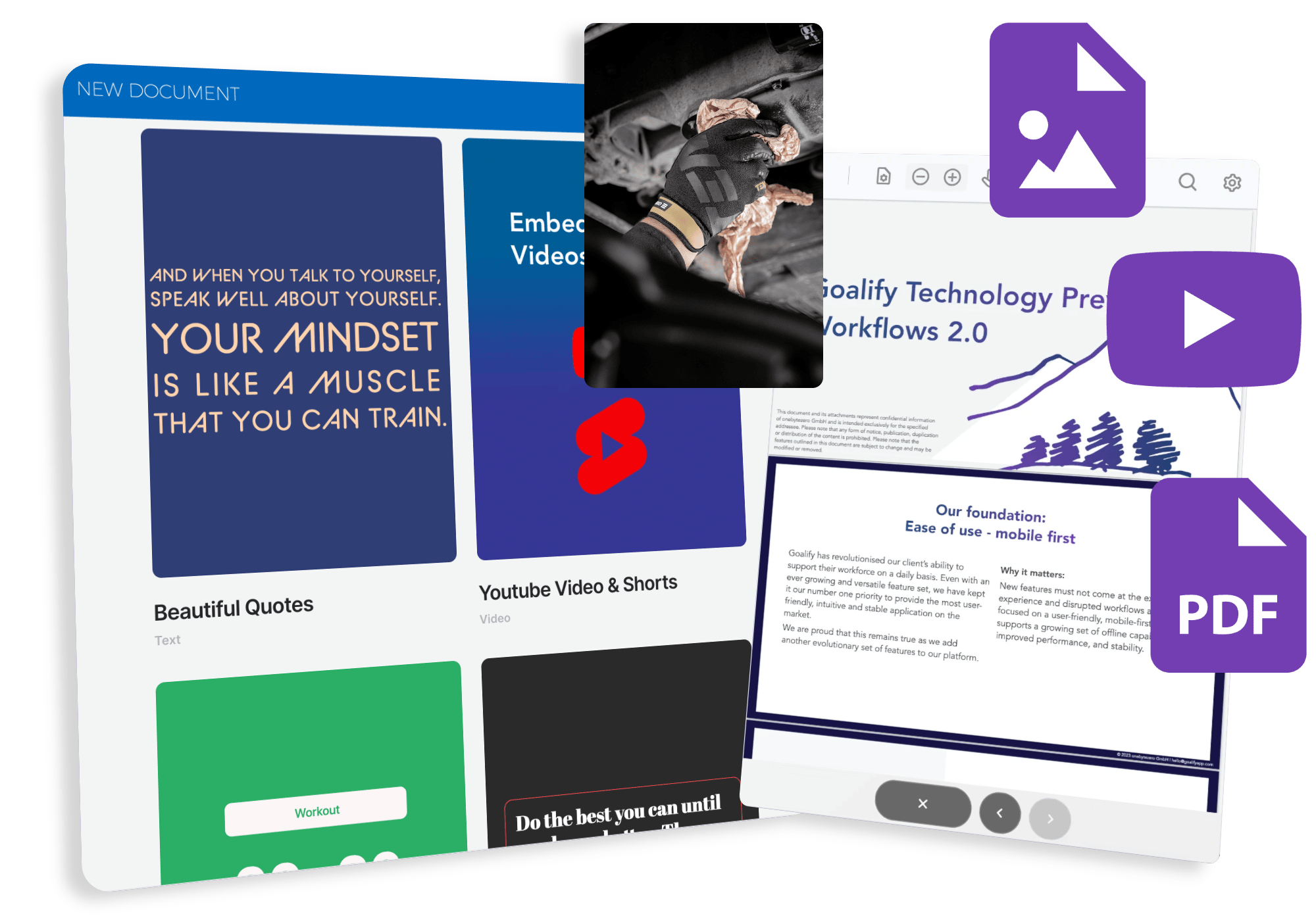 Quickly attach instructions and other content to each behavior and objective.